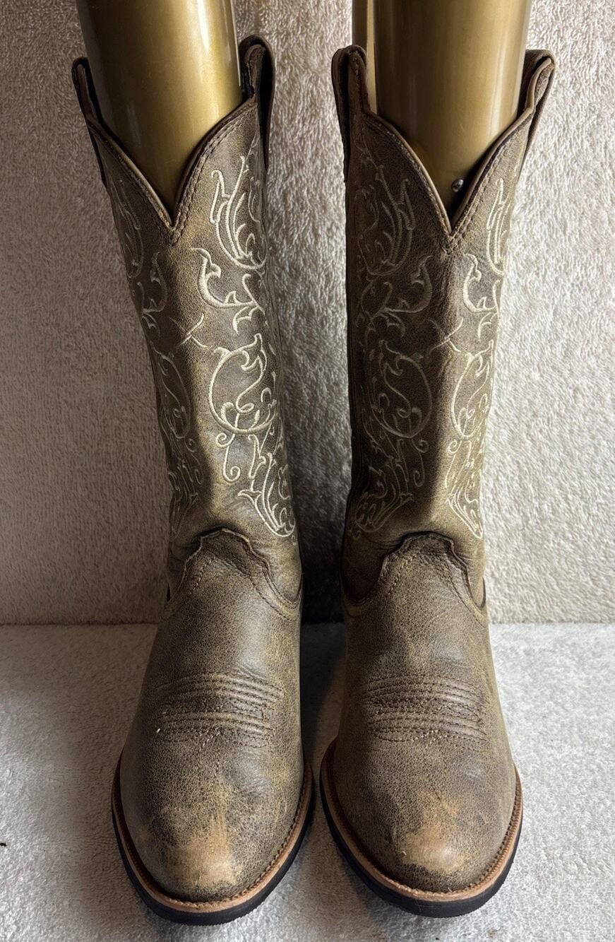 Twisted X Ranch Women's Size 6.5 B Light Brown Cowgirl Western Boots WWT0025